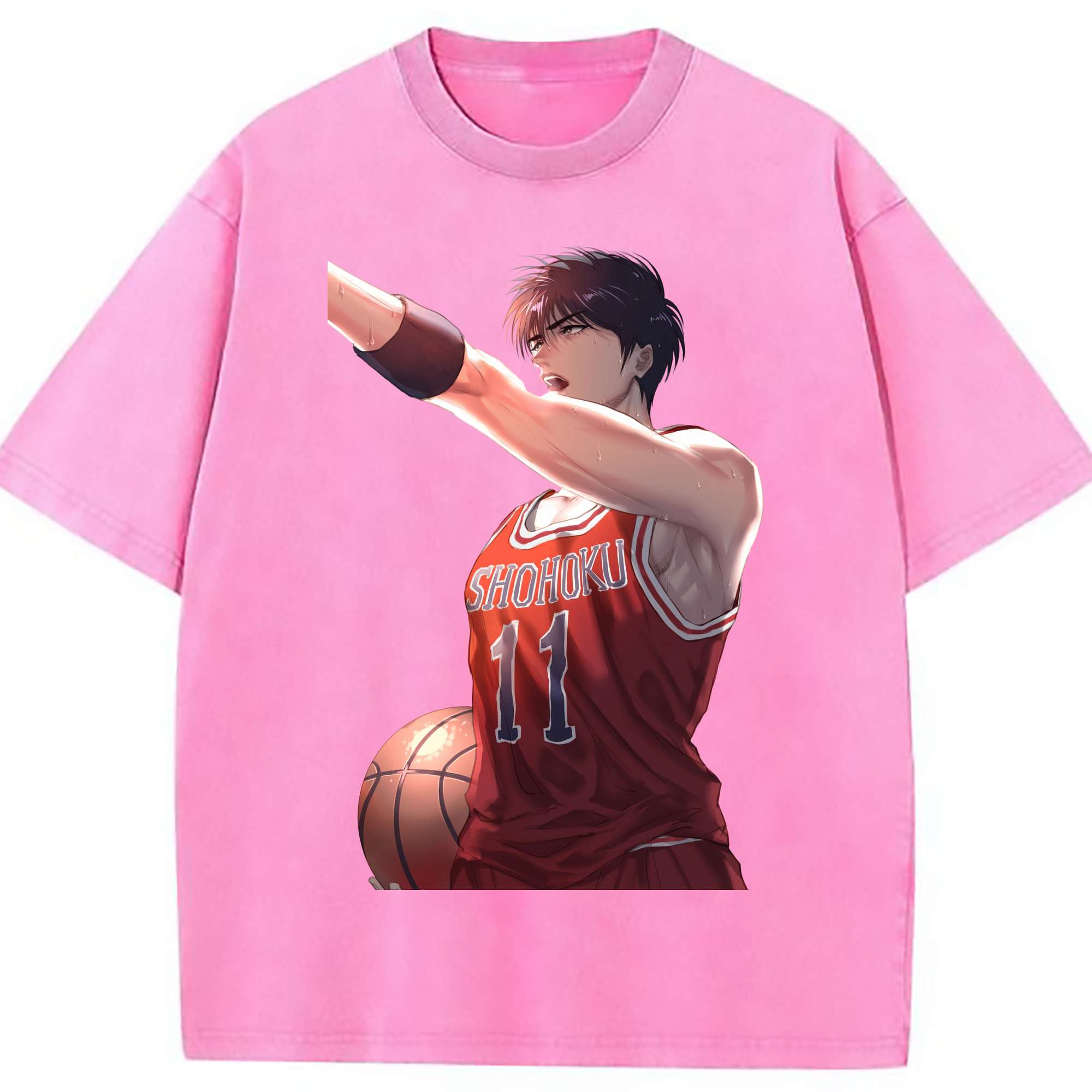（画像用） SLAM DUNK／スラムダンク 綿100% ヴィンテージ風 半袖Tシャツ（フロントプリント）